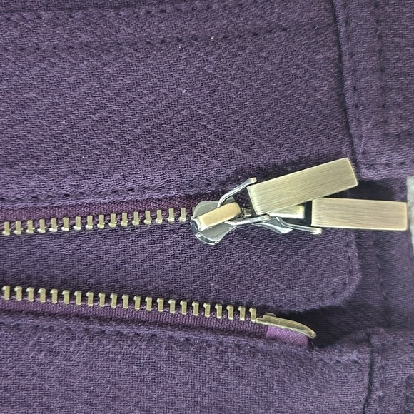 W By Worth Purple Motorcycle Jacket Size 10 - Picture 4 of 12